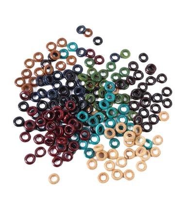 Chiwanji 100pcs Mixed Color Imitation Wood Beads - Wholesale Dreadlock & Braid Hair Accessories for DIY Crafting - Buy Online on GoSupps.com