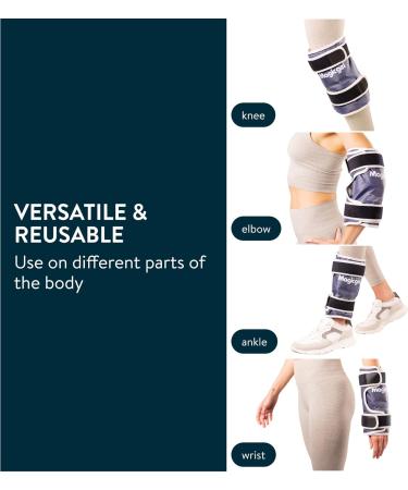 Medcosa Blue Magic Gel Ice Pack for Knee - Reusable Cold Wrap for Injuries - Adjustable Wraparound Straps - Buy Online on GoSupps.com