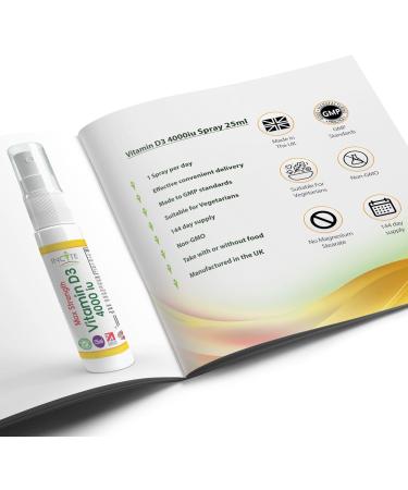 High Strength Vitamin D3 4000 IU Spray | Natural Peppermint Flavor | 25ml (144 Servings) | Made in UK by Incite Nutrition - Buy Online on GoSupps.com