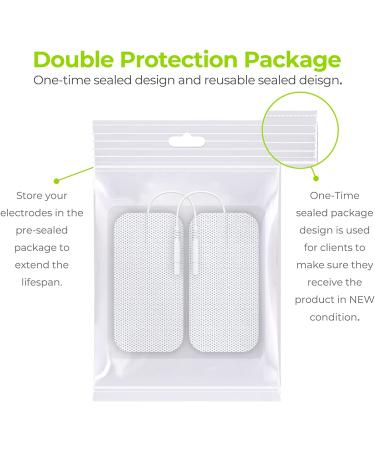 AUVON TENS Unit Pads 2x4 (10 Pcs) - Latex-Free Electrode Patches for Electrotherapy - Buy Online on GoSupps.com