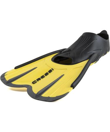 Cressi Agua Short Swim Fins - Self-Adjustable Full Foot Pocket - Yellow/Black - US 11.5/12.5 EU 45/46 - Buy Online on GoSupps.com