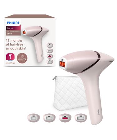 Philips Lumea IPL Hair Removal 9000 Series - Hair Removal Device with SenseIQ Technology 4 Attachments Body Face Bikini and Underarm Cordless Use (Model BRI957/00) Lumea 9000 Series 4 Attachments