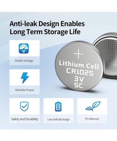 CR1025 DL1025 Br1025 1025 5033LC 3V Lithium Batteries for Welding Helmet Watches Cameras Calculators (10pcs) - Buy Online on GoSupps.com