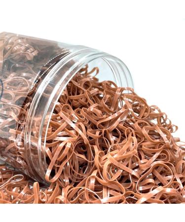BEBEEPOO 2500pcs Elastic Hair Bands - Strong Rubber Bands for Hair, Small Brown Hair Ties - Buy Online on GoSupps.com