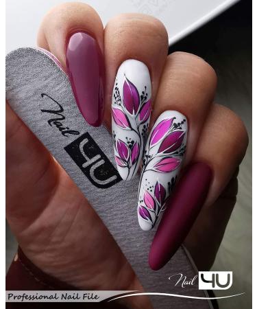 Curved Nail Files 5x 100/180 Grit 5x 180/240 Grit Nail4U Professional Nail File Banana Boomerang Emery Board Manicure Pedicure Set of 10 - Buy Online on GoSupps.com