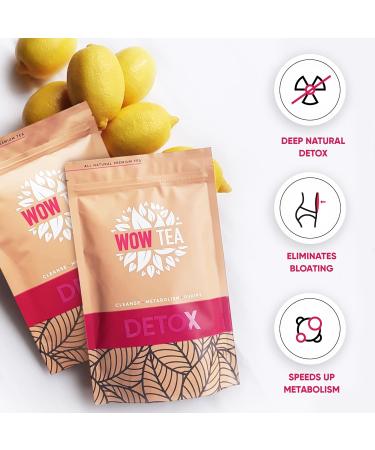 Wow Tea Detox - 21-Day Detox Tea for Weight Loss & Deep Body Cleanse | Yerba-Mate & Green Tea Blend | 150g Detoxification Cure - Buy Online on GoSupps.com