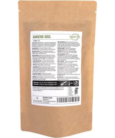 TeaClub Ginseng Soul Infusion en vrac 100 g - Th fruit et pic - M lange de pomme citronnelle betterave rouge racine de bois sucr th herbal de TeaClub 100g - Buy Online on GoSupps.com