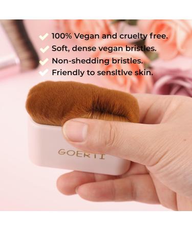 Professional Vegan Body Makeup Brush - Kabuki Brush for Self Tanner & Flawless Bronzer Blend - Buy Online on GoSupps.com