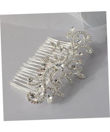 Ipetboom Bride Accessories Wedding Hair Accessories for Brides Hair Combs for Women Decorative Hair Side Combs Comb Headband Gold Decor White Rhinestone Hair Zinc Alloy Miss Prom - Buy Online on GoSupps.com