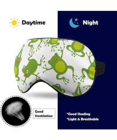 Different Jumping Frogs Sleep Mask Eye Cover | Adjustable Strap, Blocks Light, Night Travel Nap Blindfold for Men Women - Buy Online on GoSupps.com