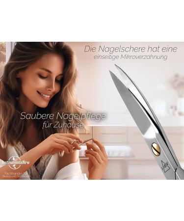 Professional Stainless Steel Nail Scissors - Curved 9cm for Precise Finger & Toenail Trimming - Ideal for International Shipping - Buy Online on GoSupps.com