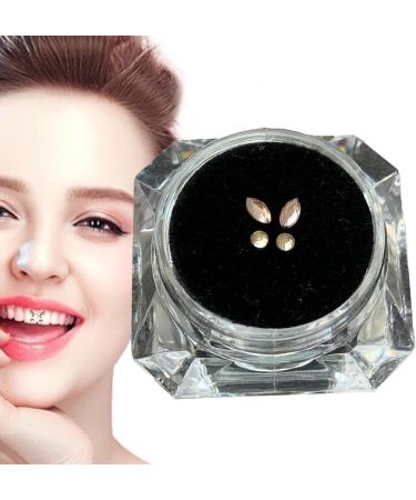 Povanjer 4-Piece Toothstones Set | Light Yellow Crystal Stones for Teeth | Reflective Gemstone Jewelry - Buy Online on GoSupps.com