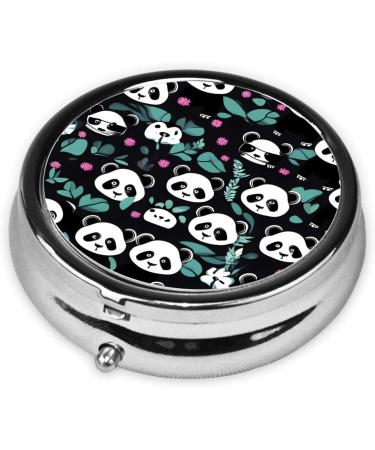Panda Cute Face Round Pill Box - 3 Compartment Travel Organizer for Easy Medication Storage - Buy Online on GoSupps.com