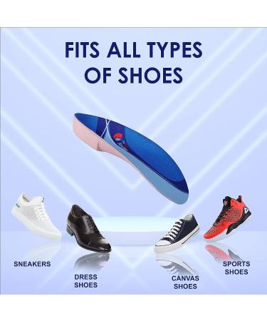 Plantar Fasciitis Shoe Inserts - High Arch Support Insoles for Men & Women | Pain Relief & Foot Exercise Ball | FSA/HSA Eligible - Sizes 9.5-12 Men/Youth, 11-13.5 Women - Buy Online on GoSupps.com