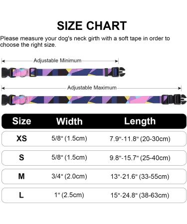 Mercano Adjustable Dog Collar - Soft Nylon Comfort & Robust Geometric Purple Design for Small & Medium Dogs Puppies and Cats - Buy Online on GoSupps.com