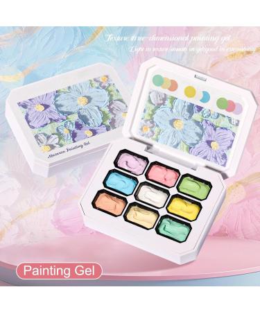 Painting Gel | Artistic Nail Gel | 9 Color Palette for Sculpting Drawing Modeling Decoration and Manicures - Buy Online on GoSupps.com