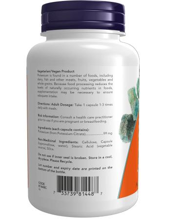 Now Foods Potassium Citrate 99mg 180cap - Buy Online on GoSupps.com