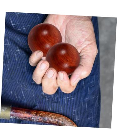 FOYTOKI 2pcs Wooden Ball Muscle Stretch Balls | Fitness Hand Exercise Balls | 5x5cm | Premium Woodcraft for Strength & Flexibility - Buy Online on GoSupps.com