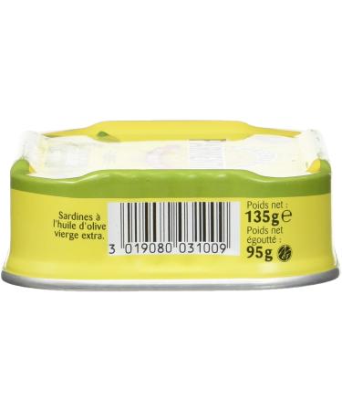 Parmentier Sardines with Extra Virgin Olive Oil 135g - Pack of 8 - Buy Online on GoSupps.com