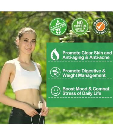 Organic Chlorophyll Gummies with Ashwagandha, Black Seed Oil, Apple Cider Vinegar, Moringa, Probiotic - 2 Pack for Body Odor, Natural Deodorant, Energy, Digestion, Skin & Hair - 120 Ct - Buy Online on GoSupps.com