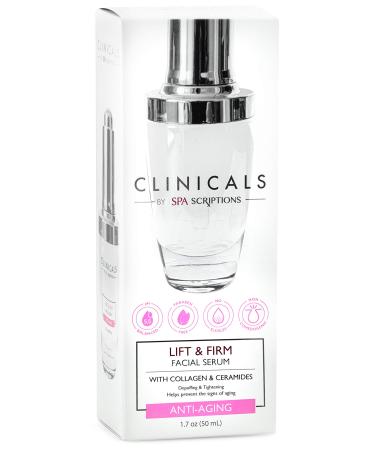 Spascriptions Clinicals Face Serum with Collagen & Ceramides for Depuffing & Tightening - 1.7 Ounce (Lift & Firm)