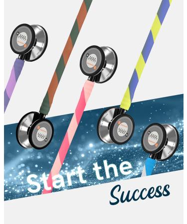 Buy FriCARE Purple Stethoscope | Pediatric Dual Head Estetoscopio Kit - Graduation Gift with Tunable Diaphragm & 12 Zodiac Tags for Scrubs - Buy Online on GoSupps.com