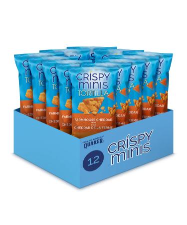 Crispy Minis Tortilla Farmhouse Cheddar Flavour Brown Rice Chips Multi-Pack 100 g (Pack of 12) Farmhouse Cheddar 8.33 g (Pack of 12)