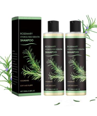 Rosemary Hair Shampoo Natural Thickening & Strengthening Shampoo Nourishing and Moisturizing Formula for Thin Dry Damaged Hair for Women and Men Pack of 2