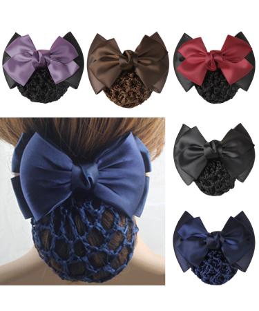 Gloryhonor Women s Pro Bow Barrette Hair Clip - Stylish Black Bowknot Bun Snood Hairnet Accessory - One Size - Buy Online on GoSupps.com