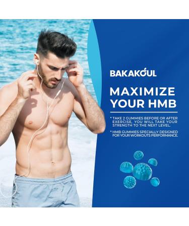 BAKAKOUL HMB and L-Leucine Gummies, HMB and Leucine Supplement Supports Muscle Fast Workout Support, HMB and Leucine Amino Acid for Men & Women, Sugar Free, Non-GMO, 120 Counts - Buy Online on GoSupps.com