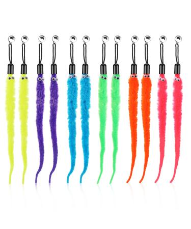 Cobee cat toys worms toys replacement with bells replacement refill furry cock worm interactive cat hunt toys kitten stable refill attachment for kitten training (12 pieces) 12 x furry tail worms - Buy Online on GoSupps.com