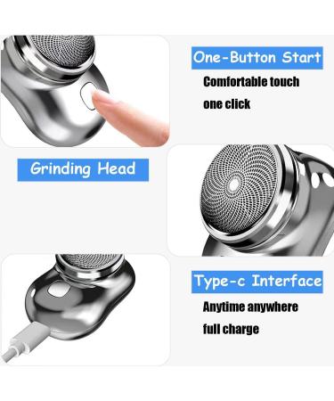 2023 Portable Rechargeable Electric Shaver for Men - USB Mini Travel Razor for Face Shaving (Black) - Buy Online on GoSupps.com