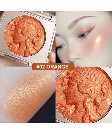 Embossed Girl Blush for Cheeks Embossed Smooth Powder Blush Palette For Cheeks Matte Face Powder Blush Palette Natural Makeup Radiant Finish Powder Blush Palette Radiant Finish Face Matte Blush Palette for Womens & Girls (Orange 2PCS) Orange 6 g (Pack of  - Buy Online on GoSupps.com