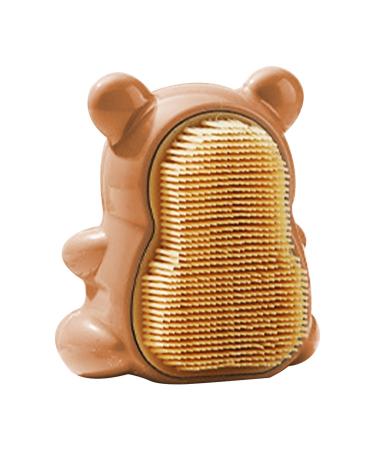 Nail Cleaning Brush - Cute Bear Cleaning Nail Brush | Easy To Grip Bear Finger Nail Brush With Soft Bristles Gently Cleans Kid's Nails Brown