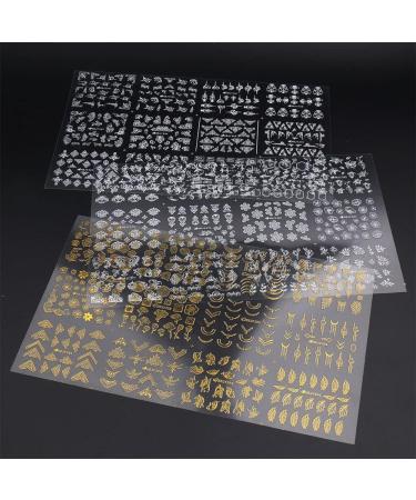 12design/sheet Nail Art Decor White Black Manicure DIY Valentine Design Nail Stickers Mandala Flower Leaf 3D Lace(02) Style2 - Buy Online on GoSupps.com