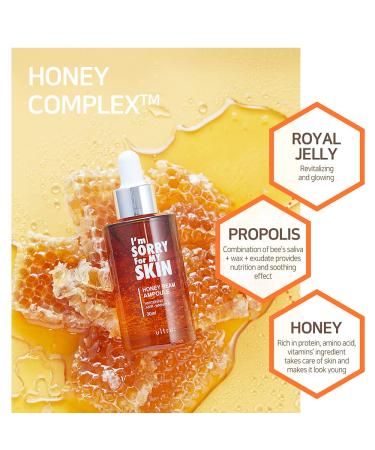 I M SORRY FOR MY SKIN Facial Ampoule - Korean Propolis Serum for Anti-Wrinkle & Nourishing Care | Niacinamide & Adenosine Boost - Buy Online on GoSupps.com