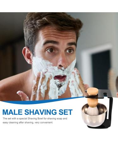 Frcolor Set: Stainless Steel Shaving Foam Brush Razor Brush & Holder Premium Shaving Essentials for Men - Buy Online on GoSupps.com