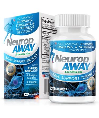 NeuropAWAY Nerve Support Supplement R-Alpha Lipoic Acid to Help Provide Nerve Relief and Health in as Little as 5 Days Acetyl-L-Carnitine Taruine Vitamin B12 L-Citrulline 120 Capsules 120 Count (Pack of 1) - Buy Online on GoSupps.com