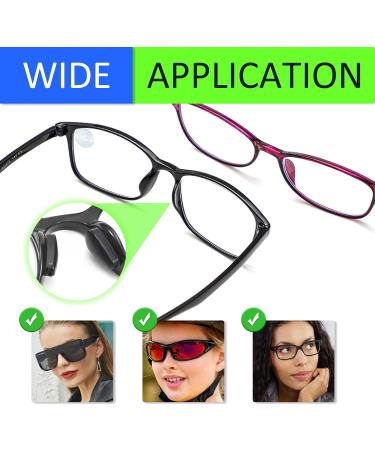 SULIVES Silicone Glasses Nose Pads Stick on Non-Slip Nose Pads Spectacle Nose Pads for Glasses Eyeglasses Sunglasses (Black) - Buy Online on GoSupps.com