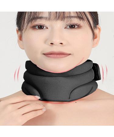 Tytyworth Sleep Aid Neck Support Pillow - Anti-Snore Foam Orthosis for Comfortable Sleep | Soft Neck Support for Neck Humps - Black - Buy Online on GoSupps.com