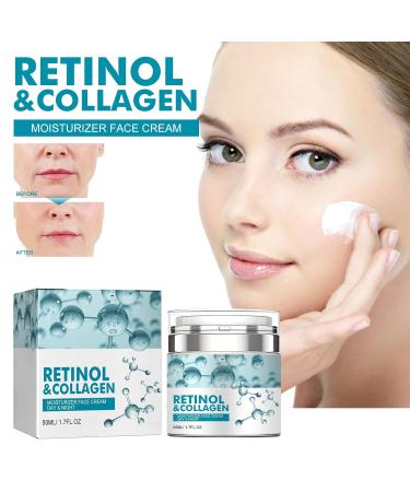 Buy Retinol Cream for Face - Anti-Aging Moisturizer with Collagen & Hyaluronic Acid | Lift Hydrate & Diminish Wrinkles - Day & Night Cream - Buy Online on GoSupps.com