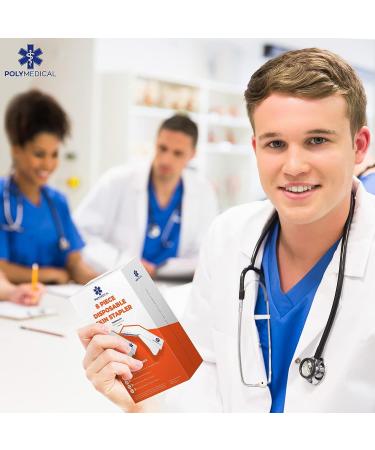 8 Piece Disposable Skin Stapler Kit - 110 Wires, 2 Removers, 4 Forceps - Suture Thread Alternative for Camping & Emergency Survival - Buy Online on GoSupps.com