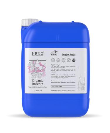 HBNO Organic rosehip oil- 8.8 lbs (4kg) - Ideal for Shampoos Conditioners Lip balms Face wash Lotions and Skin care products.