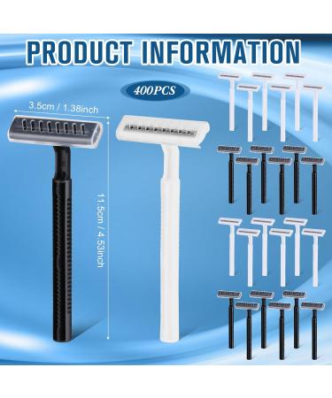 Lasnten 400 Pcs Disposable Razors - Twin Blade Individually Wrapped Stainless Steel Shaving Razors for Men & Women - Ideal for Hotels Shelters & Nursing Homes - Buy Online on GoSupps.com