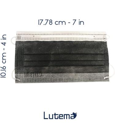 3-Ply Black Disposable Face Mask (50pcs) - Made in USA - Elastic Ear Loop | Non-Woven Polypropylene | Blocks Dust & Air Pollution - For Business and Personal Care - Buy Online on GoSupps.com