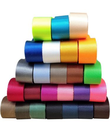 Yo-Yo2015 Nylon Webbing 3/4 Inch 100 Yards 25 Mixed Colors Durable Flat Nylon Webbing Strap for Backpack Cargo Strap Pet Leash or Collar Gardening Craft (100 Yards  3/4 Inch) - Buy Online on GoSupps.com