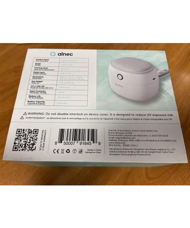 ALNEC White Retainer Case UVC Sanitizer for Invisalign, Dentures, Night Guards & Braces - Buy Online on GoSupps.com