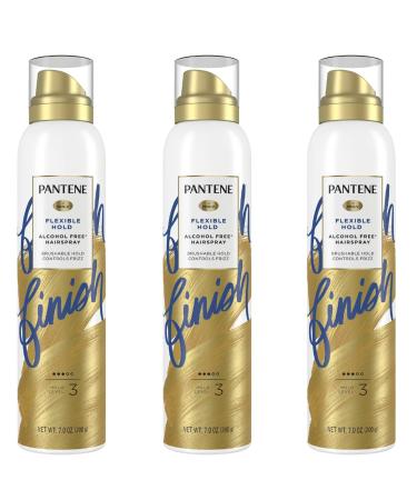 Pantene Hairspray Smooth & Soft Finish Pro-V Level 3 Airspray Humidity Resistant 7 Oz Pack of 3