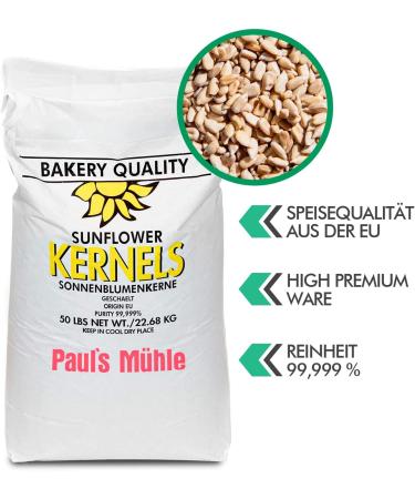 Buy Paul's M hle Sunflower Seeds for Birds - Shelled New Harvest 2023 22.68 kg - Premium Quality Fast International Shipping - Buy Online on GoSupps.com