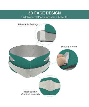 Reusable Double Chin Strap Tightening Tape - V Line Face Slimmer Shaper for Women and Men Comes with A Storage Bag(Green) - Buy Online on GoSupps.com